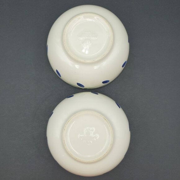 Pfaltzgraff Springwood Soup Cereal Bowls White Stoneware Bowls with Blue Flowers - Picture 4 of 8